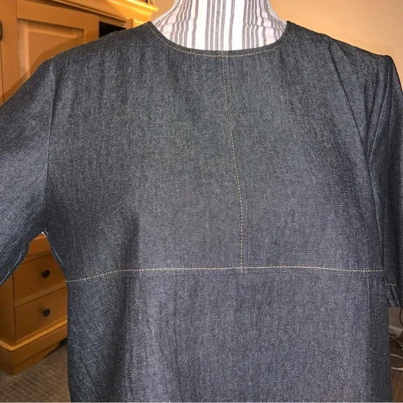 Mignon Doo black denim crop top womens sz M - Picture 2 of 8